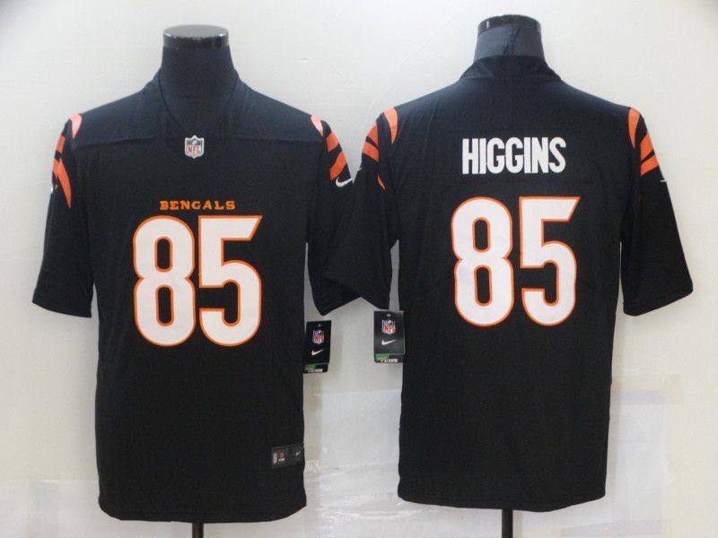 Men Cincinnati Bengals #85 Higgins Black Nike Vapor Untouchable Limited 2021 NFL Jersey